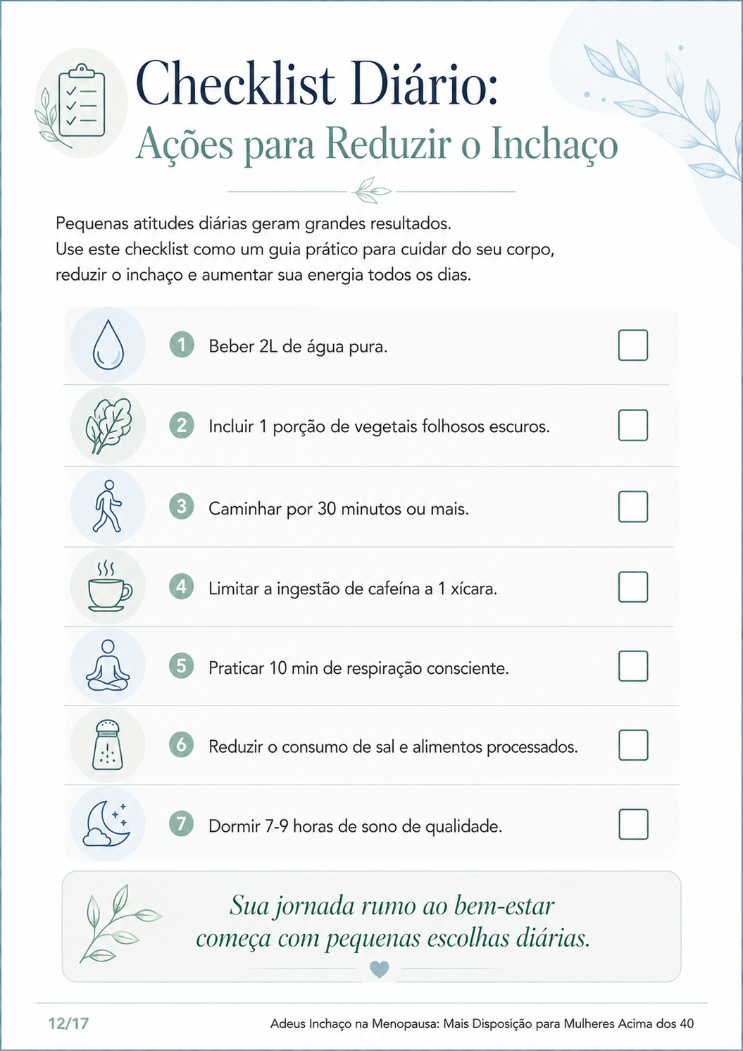 Página 12 — Checklist Diário